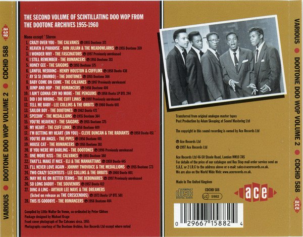 Various Dootone Doo Wop Volume 2-CD, CDs, Historia Nuestra