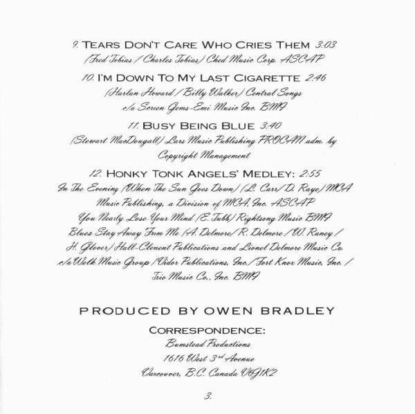 k.d. lang Shadowland (The Owen Bradley Sessions)-CD, CDs, Historia Nuestra