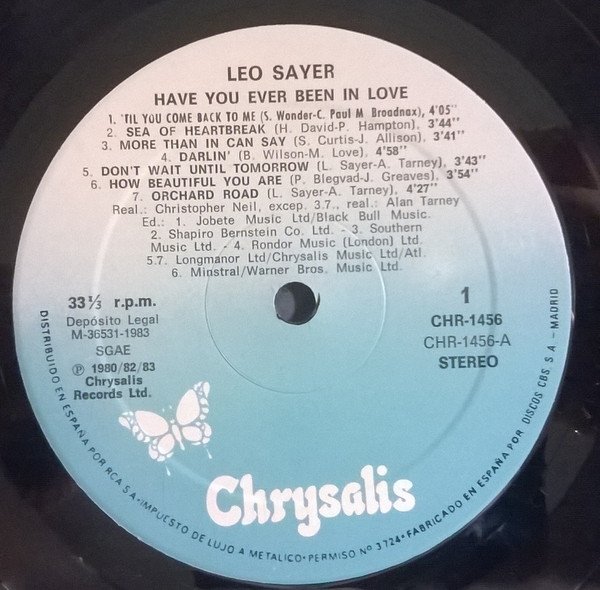 Leo Sayer, Have You Ever Been In Love-LP, Vinilos, Historia Nuestra