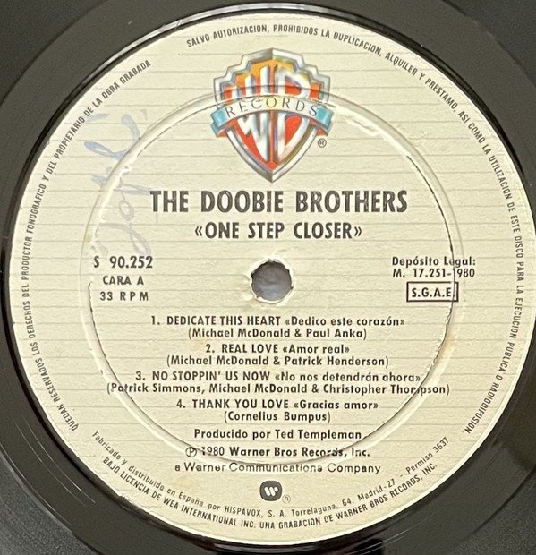 The Doobie Brothers, One Step Closer-LP, Vinilos, Historia Nuestra