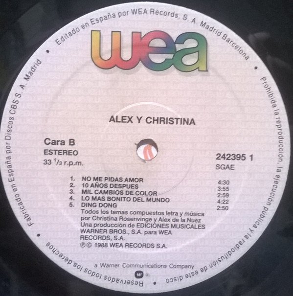 Alex and Christina, Alex & Christina-LP, Vinilos, Historia Nuestra