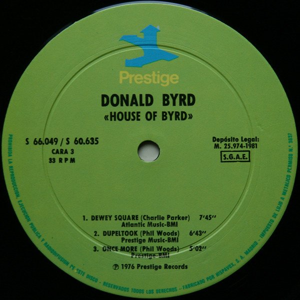 Donald Byrd, House Of Byrd-LP, Vinilos, Historia Nuestra