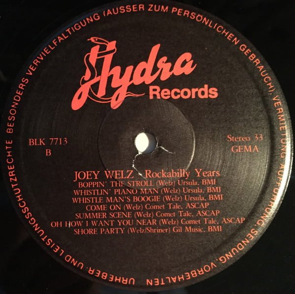 Joey Welz Rockabilly Years-LP, Vinilos, Historia Nuestra