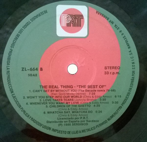 The Real Thing The Best Of The Real Thing -LP, Vinilos, Historia Nuestra