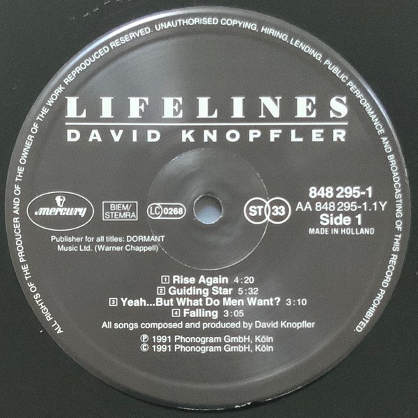 David Knopfler, Lifelines-LP, Vinilos, Historia Nuestra