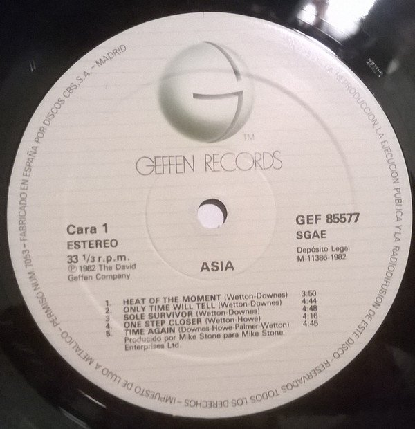 Asia , Asia-LP, Vinilos, Historia Nuestra