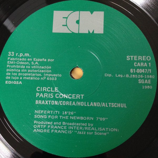 Circle , Paris - Concert-LP, Vinilos, Historia Nuestra