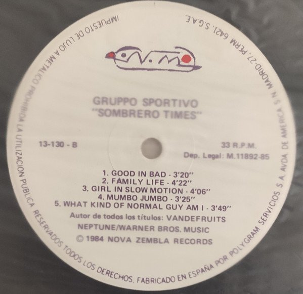 Gruppo Sportivo Sombrero Times-LP, Vinilos, Historia Nuestra