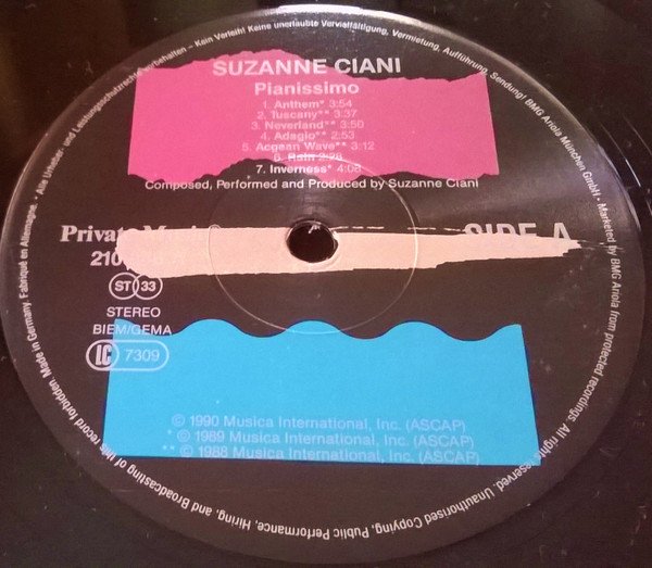 Suzanne Ciani Pianissimo-LP, Vinilos, Historia Nuestra