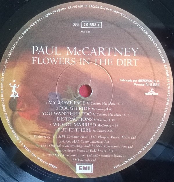 Paul McCartney Flowers In The Dirt-LP, Vinilos, Historia Nuestra