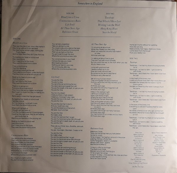 George Harrison Somewhere In England-LP, Vinilos, Historia Nuestra