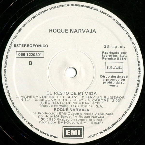 Roque Narvaja El Resto De Mi Vida-LP, Vinilos, Historia Nuestra