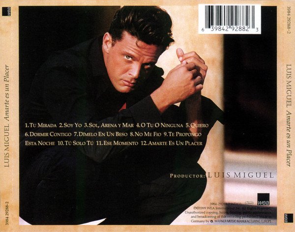 Luis Miguel, Amarte Es Un Placer-CD, CDs, Historia Nuestra