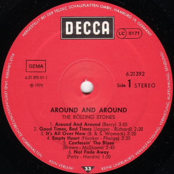 The Rolling Stones Around And Around-LP, Vinilos, Historia Nuestra