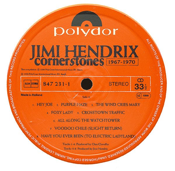 Jimi Hendrix Cornerstones 1967 - 1970-LP, Vinilos, Historia Nuestra