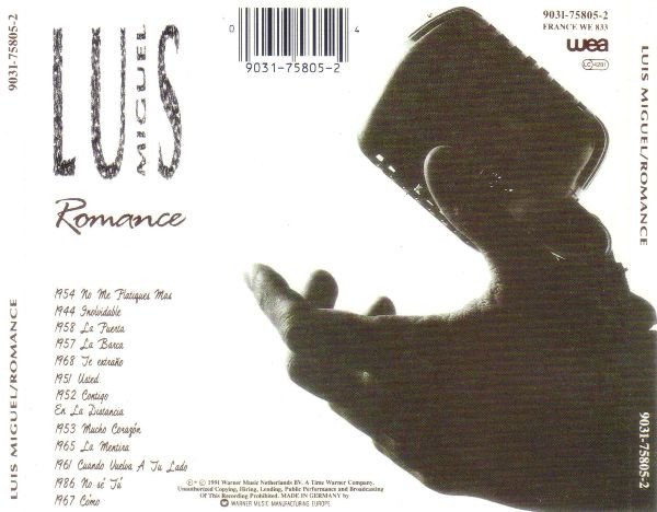 Luis Miguel, Romance-CD, CDs, Historia Nuestra