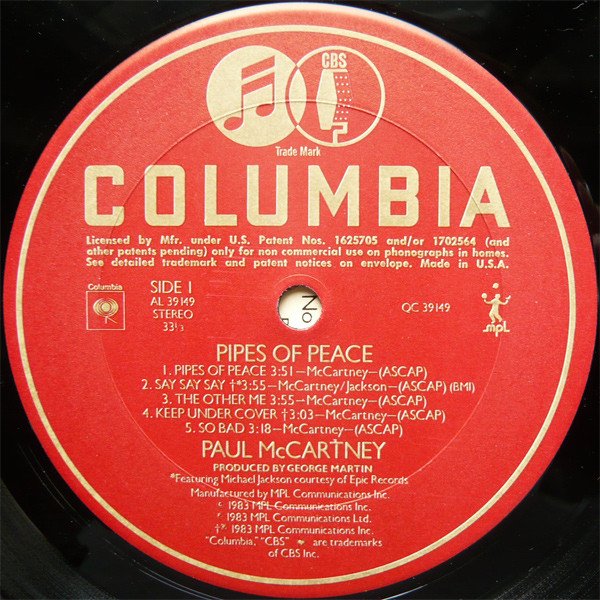 Paul McCartney Pipes Of Peace-LP, Vinilos, Historia Nuestra