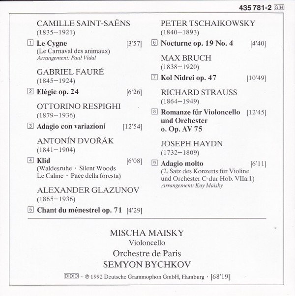 Mischa Maisky Semyon Bychkov, Adagio-CD, CDs, Historia Nuestra