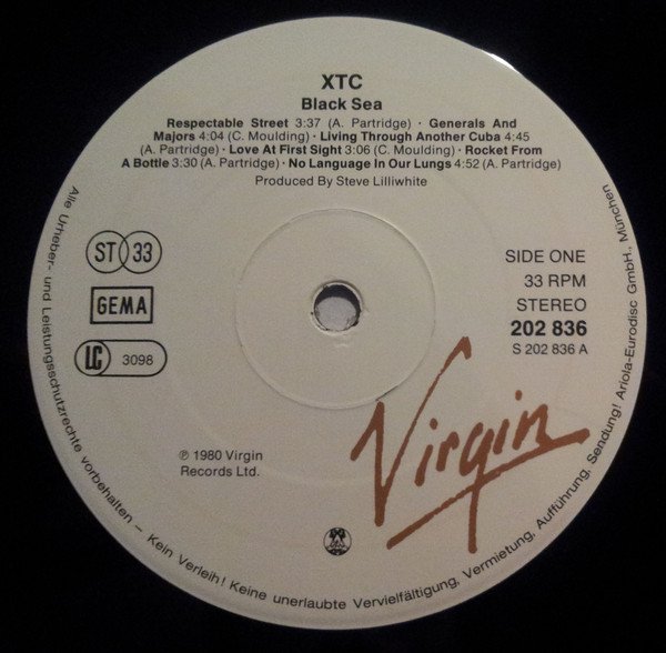 XTC, Black Sea-LP, Vinilos, Historia Nuestra