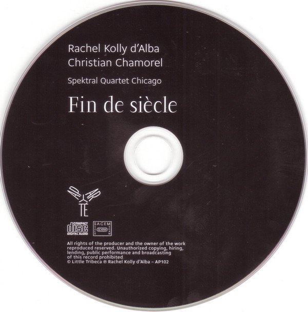 Rachel Kolly D'Alba, Christian Chamorel, Spektral Quartet Chicago*, Franck* ∙ Chausson* Fin De Siècle-CD, CDs, Historia Nuestra