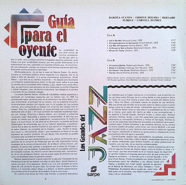 Dakota Staton  Los Grandes Del Jazz 87-LP, Vinilos, Historia Nuestra