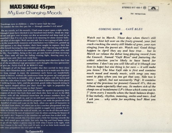 The Style Council My Ever Changing Moods-12, Vinilos, Historia Nuestra