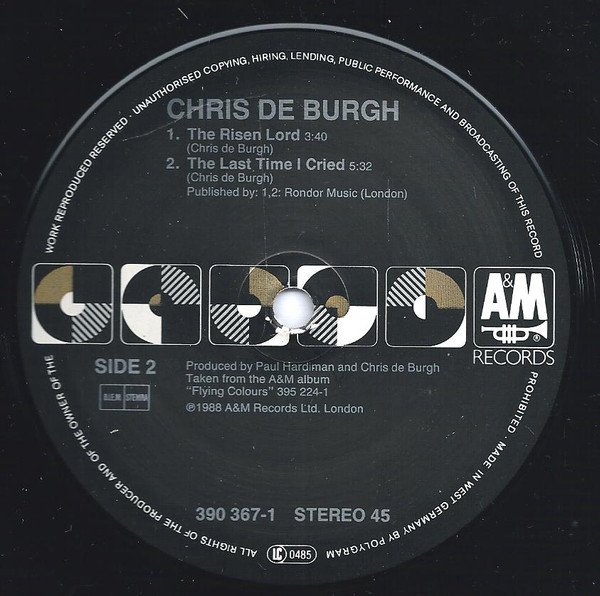 Chris de Burgh, Missing You-12 inch, Vinilos, Historia Nuestra