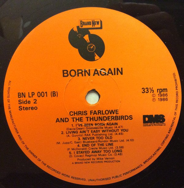 Chris Farlowe and The Thunderbirds, Born Again-LP, Vinilos, Historia Nuestra