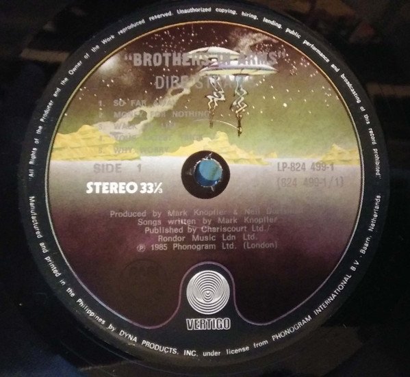 Dire Straits, Brothers In Arms-LP, Vinilos, Historia Nuestra