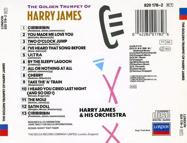 Harry James The Golden Trumpet Of Harry James-CD, CDs, Historia Nuestra