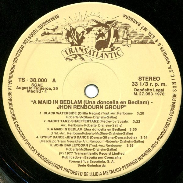 The John Renbourn Group A Maid In Bedlam = Una Doncella En Bedlam-LP, Vinilos, Historia Nuestra