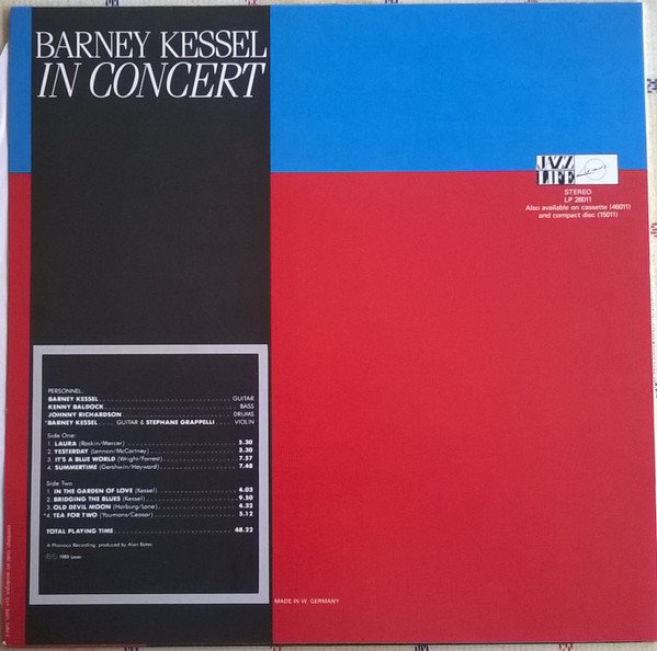 Barney Kessel, Barney Kessel In Concert-LP, Vinilos, Historia Nuestra