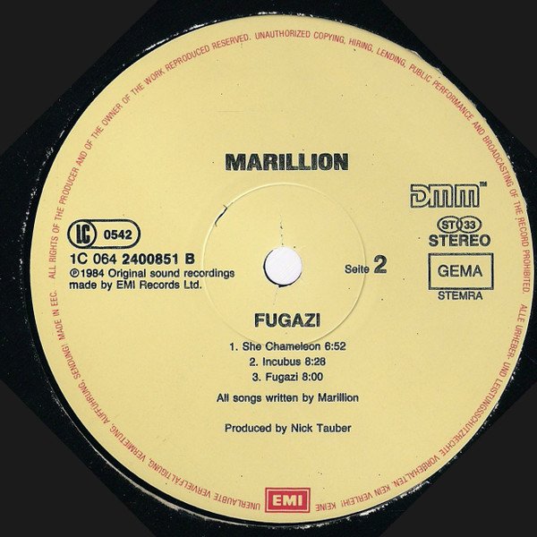 Marillion, Fugazi-LP, Vinilos, Historia Nuestra