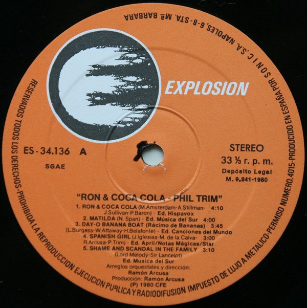 Phil Trim Ron & Coca Cola-LP, Vinilos, Historia Nuestra
