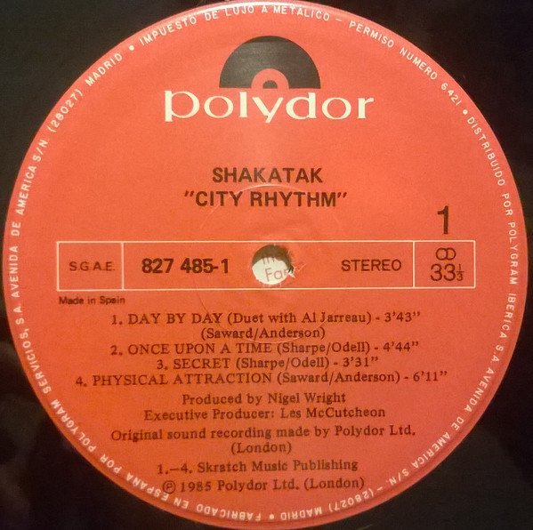 Shakatak City Rhythm-LP, Vinilos, Historia Nuestra