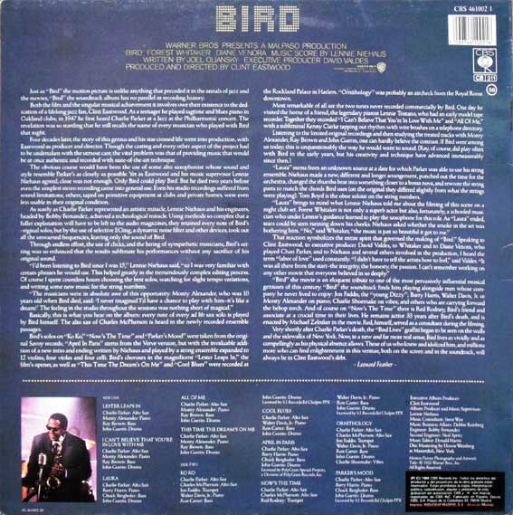 Bird , Bird (Original Motion Picture Soundtrack)-LP, Vinilos, Historia Nuestra