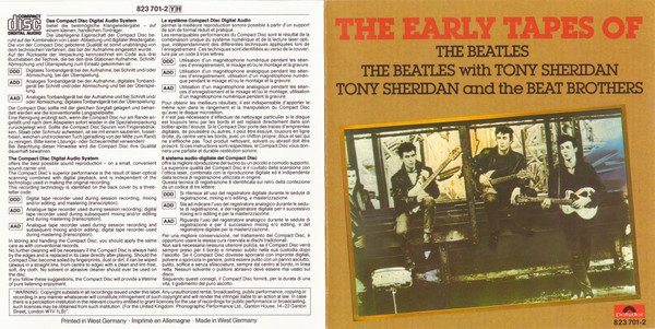 The Beatles  Tony Sheridan The Beat Brothers, T...CD, CDs, Historia Nuestra