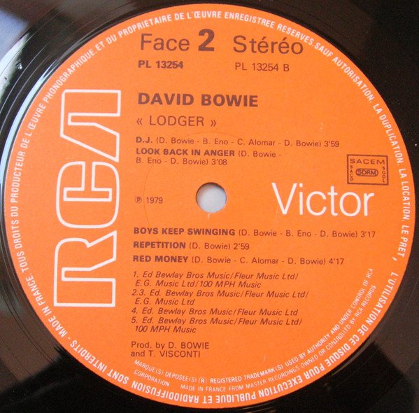 David Bowie, Lodger-LP, Vinilos, Historia Nuestra