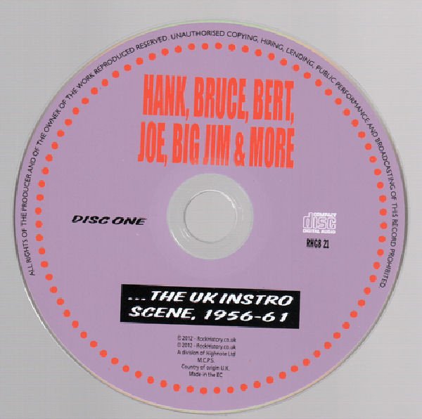 Various, Hank Bruce Bert Joe Big Jim & MoreThe UK Instro Scene 1956-61-CD, CDs, Historia Nuestra