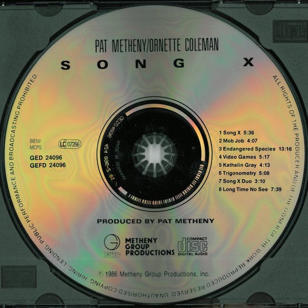 Pat Metheny  Ornette Coleman, Song X-CD, CDs, Historia Nuestra