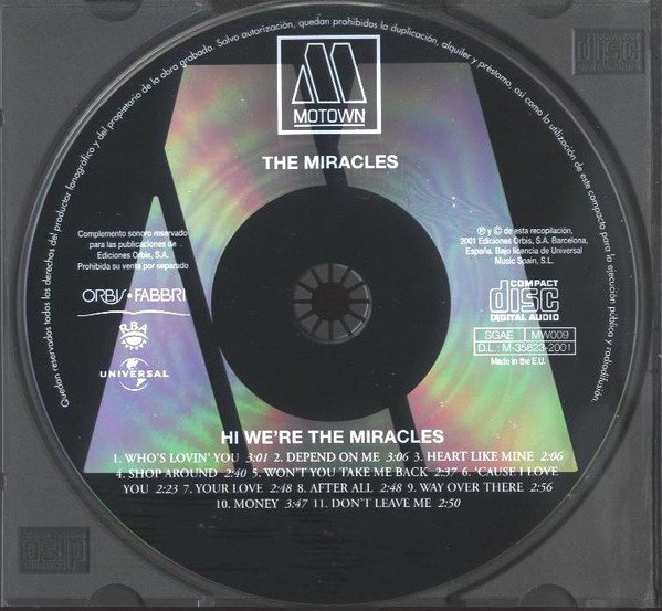 The Miracles, Hi We're The Miracles-CD, CDs, Historia Nuestra