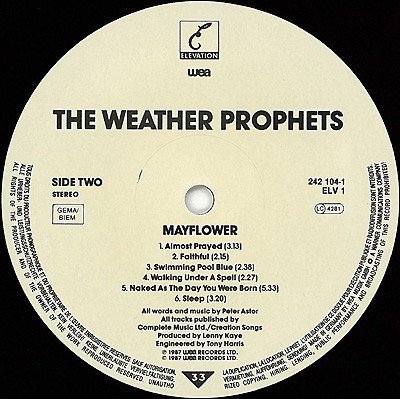 The Weather Prophets, Mayflower-LP, Vinilos, Historia Nuestra