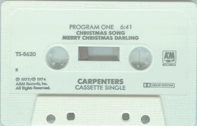 Carpenters, Christmas Song-Tape, Cintas y casetes, Historia Nuestra