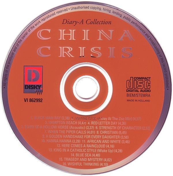 China Crisis, Diary - A Collection-CD, CDs, Historia Nuestra