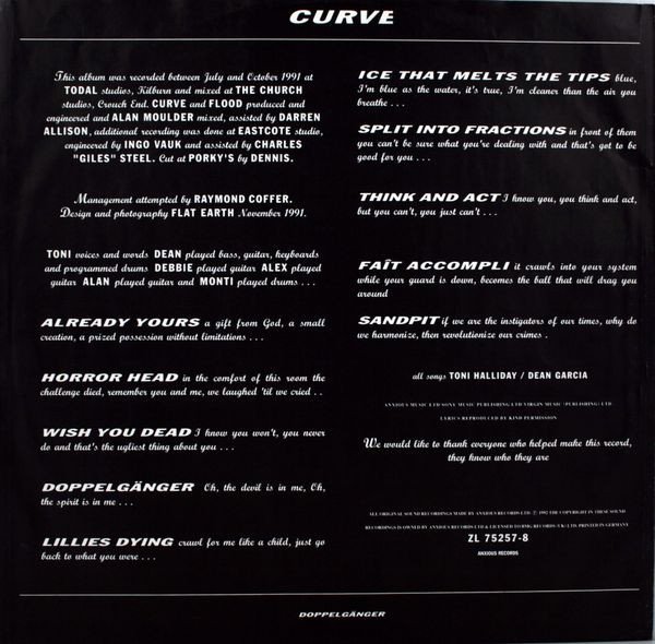 Curve, Doppelgänger-LP, Vinilos, Historia Nuestra