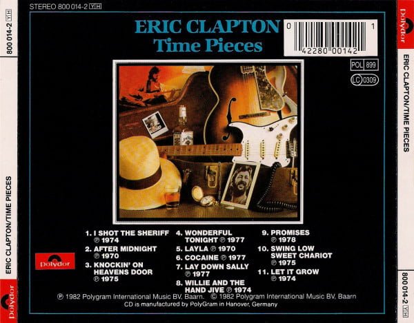 Eric Clapton Time Pieces - The Best Of Eric Clapton-CD, CDs, Historia Nuestra