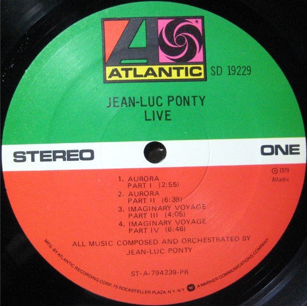 Jean-Luc Ponty Live-LP, Vinilos, Historia Nuestra