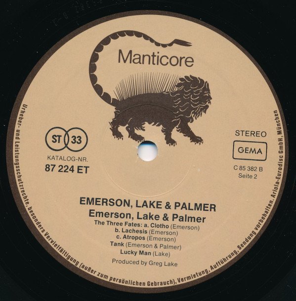 Emerson Lake & Palmer* Emerson Lake & Palmer-LP, Vinilos, Historia Nuestra