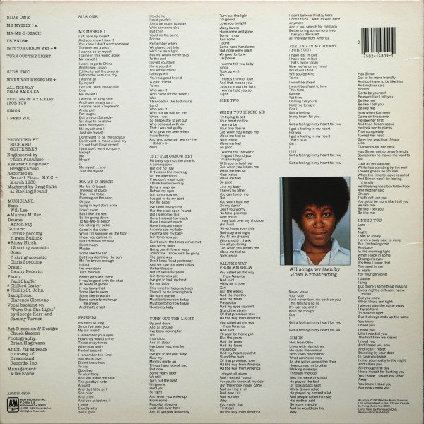 Joan Armatrading Me Myself I-LP, Vinilos, Historia Nuestra