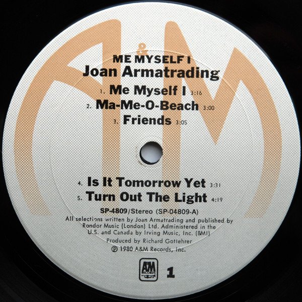 Joan Armatrading Me Myself I-LP, Vinilos, Historia Nuestra